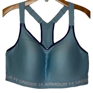 Under Armour Infinity Sports Bra Racerback  Compression 38DD Blue #1355109 Gym